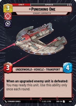 Punishing One - Dengar's Jumpmaster (Hyperspace) | Foil (406)  [Shadows of the Galaxy]