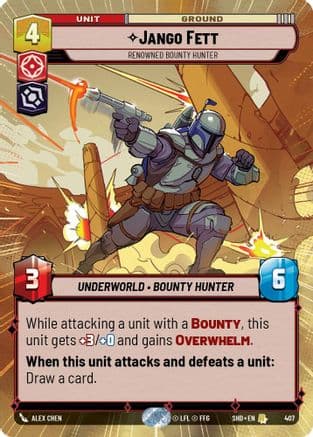 Jango Fett - Renowned Bounty Hunter (Hyperspace) | Foil (407)  [Shadows of the Galaxy]