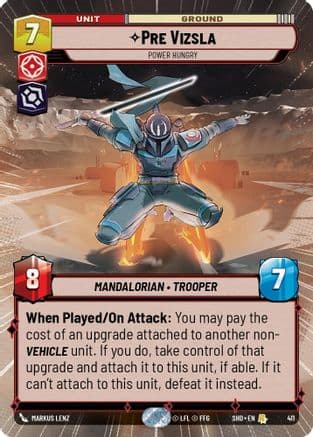 Pre Vizsla - Power Hungry (Hyperspace) | Foil (411)  [Shadows of the Galaxy]