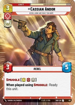 Cassian Andor - Rebellions Are Built On Hope (Hyperspace) | Foil (417)  [Shadows of the Galaxy]