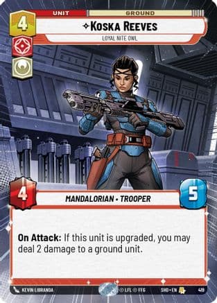 Koska Reeves - Loyal Nite Owl (Hyperspace) | Foil (419)  [Shadows of the Galaxy]