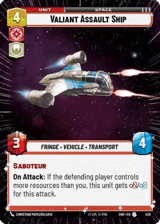 Valiant Assault Ship (Hyperspace) |  (420)  [Shadows of the Galaxy]
