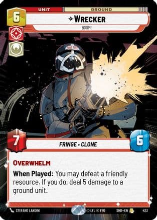 Wrecker - BOOM! (Hyperspace) | Foil (423)  [Shadows of the Galaxy]