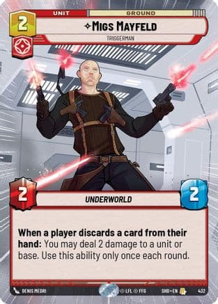 Migs Mayfeld - Triggerman (Hyperspace) | Foil (432)  [Shadows of the Galaxy]