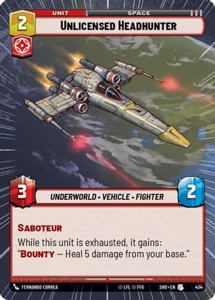 Unlicensed Headhunter (Hyperspace) | Foil (434)  [Shadows of the Galaxy]