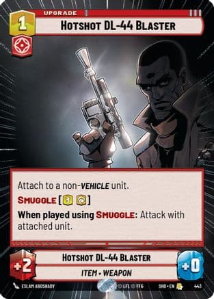 Hotshot DL-44 Blaster (Hyperspace) | Foil (443)  [Shadows of the Galaxy]
