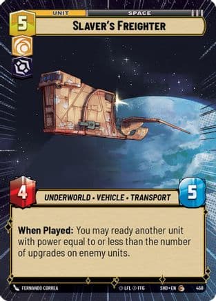 Slaver's Freighter (Hyperspace) | Foil (458)  [Shadows of the Galaxy]