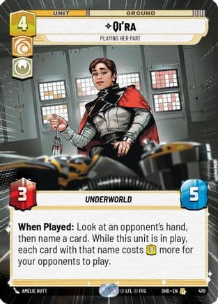 Qi'ra - Playing Her Part (Hyperspace) | Foil (470)  [Shadows of the Galaxy]