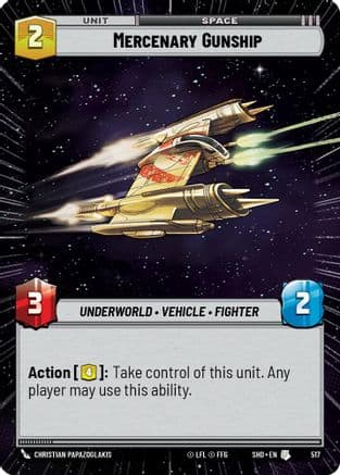 Mercenary Gunship (Hyperspace) | Foil (517)  [Shadows of the Galaxy]