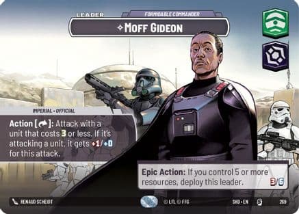 Moff Gideon - Formidable Commander (Showcase) | Foil (269)  [Shadows of the Galaxy]