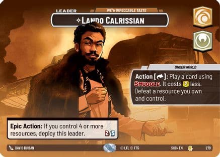 Lando Calrissian - With Impeccable Taste (Showcase) | Foil (279)  [Shadows of the Galaxy]