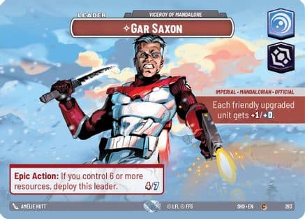 Gar Saxon - Viceroy of Mandalore (Showcase) | Foil (263)  [Shadows of the Galaxy]