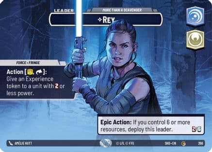 Rey - More Than a Scavenger (Showcase) | Foil (266)  [Shadows of the Galaxy]