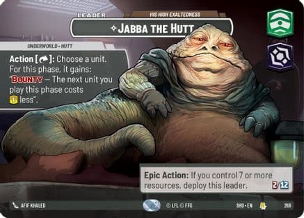Jabba the Hutt - His High Exaltedness (Showcase) | Foil (268)  [Shadows of the Galaxy]