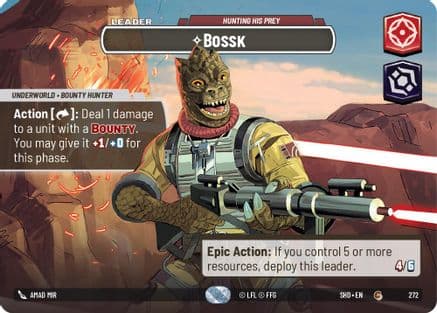 Bossk - Hunting His Prey (Showcase) | Foil (272)  [Shadows of the Galaxy]