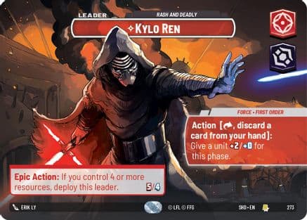 Kylo Ren - Rash and Deadly (Showcase) | Foil (273)  [Shadows of the Galaxy]