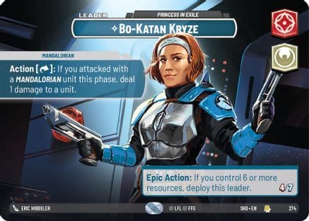 Bo-Katan Kryze - Princess in Exile (Showcase) | Foil (274)  [Shadows of the Galaxy]