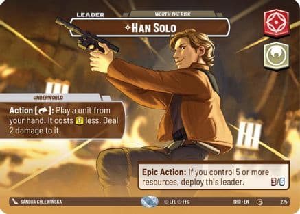 Han Solo - Worth the Risk (Showcase) | Foil (275)  [Shadows of the Galaxy]