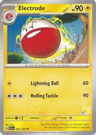 Electrode Pikachu 67- Battle Academy 2024