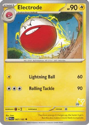 Electrode Pikachu 67- Battle Academy 2024