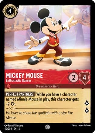 Mickey Mouse - Enthusiastic Dancer (112/204) [Shimmering Skies] Cold Foil