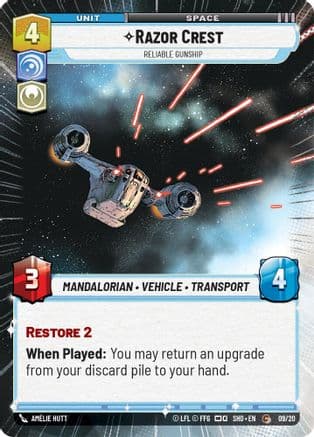 Razor Crest - Reliable Gunship (Hyperspace) |  (09/20)  [Shadows of the Galaxy Weekly Play Promos]