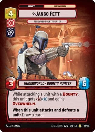 Jango Fett - Renowned Bounty Hunter | Foil (18/20)  [Shadows of the Galaxy Weekly Play Promos]
