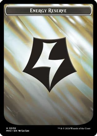 Energy Reserve (Ripple Foil) // Servo Double-Sided Token (36 // 33) [Modern Horizons 3]  Foil