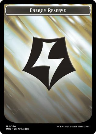 Energy Reserve (Ripple Foil) // Servo Double-Sided Token (36 // 33) [Modern Horizons 3]  Foil