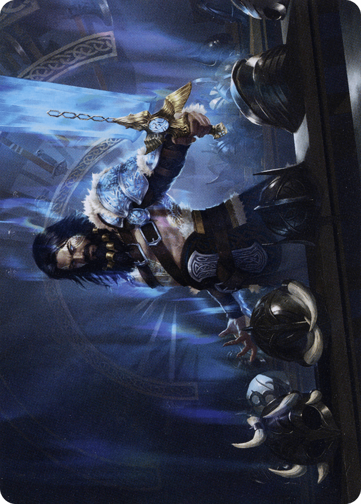 Halvar, God of Battle // Halvar, God of Battle (AKHM-002) - Kaldheim Art Series (Borderless)