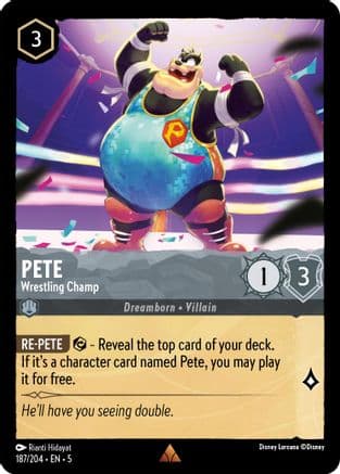 Pete - Wrestling Champ (187/204) [Shimmering Skies] Cold Foil