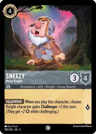 Sneezy - Noisy Knight (180/204) [Shimmering Skies] Cold Foil