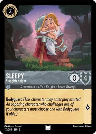 Sleepy - Sluggish Knight (177/204) [Shimmering Skies] Cold Foil
