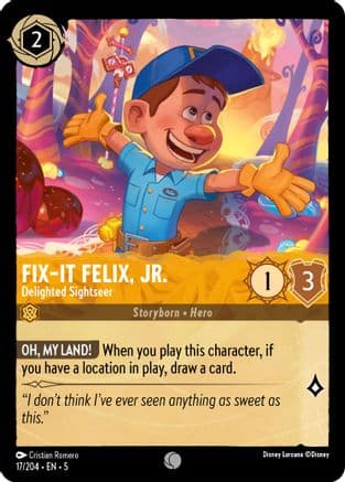 Fix-It Felix, Jr. - Delighted Sightseer (17/204) [Shimmering Skies] Cold Foil