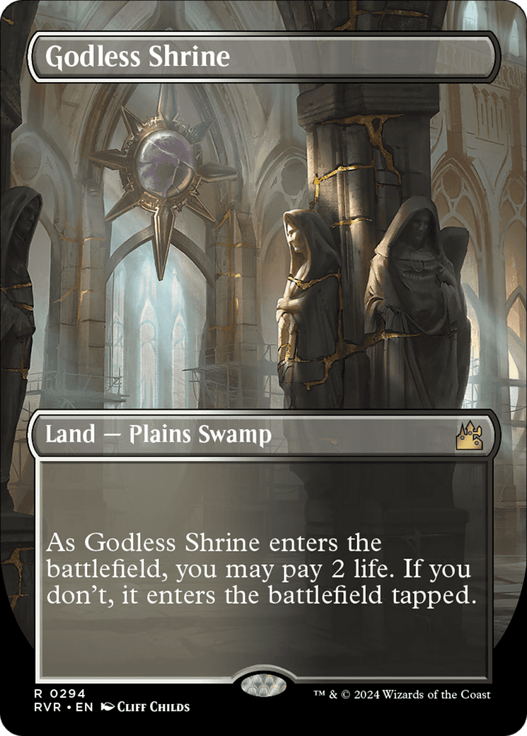 Godless Shrine (Borderless) [Ravnica Remastered] Foil