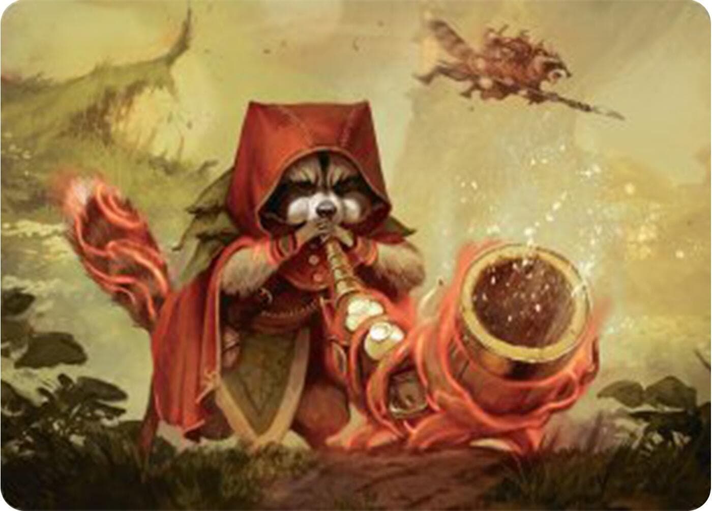 Raccoon Rallier Art Card [Bloomburrow Art Series] Foil