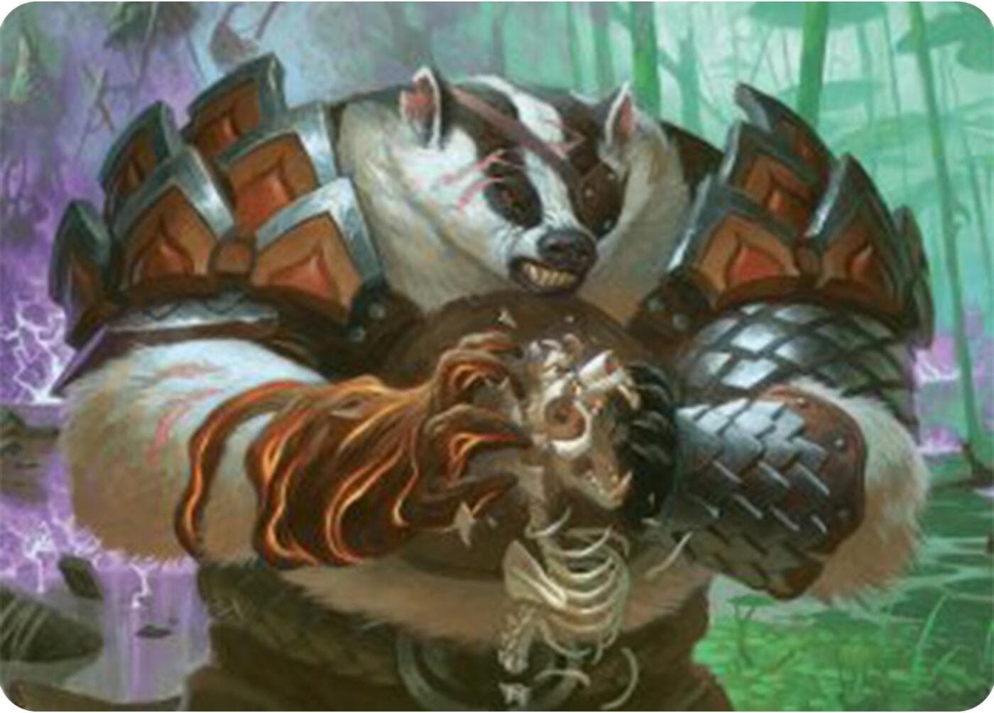 Hugs, Grisly Guardian Art Card [Bloomburrow Art Series] Foil