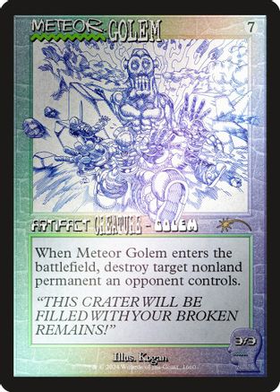 Meteor Golem (1660) (Rainbow Foil) (1660) [Secret Lair Drop Series]  Foil
