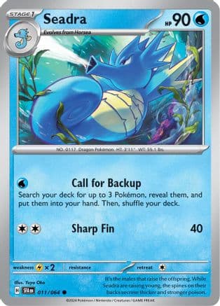 Seadra 011- SV Shrouded Fable Reverse Holofoil