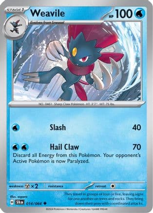 Weavile 014- SV Shrouded Fable Reverse Holofoil