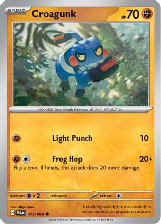 Croagunk 023- SV Shrouded Fable Reverse Holofoil