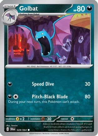 Golbat 028- SV Shrouded Fable Reverse Holofoil