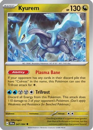 Kyurem 047  - Reverse Holofoil SV Shrouded Fable - Uncommon