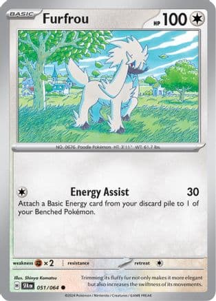 Furfrou 051- SV Shrouded Fable Reverse Holofoil