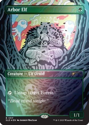 Arbor Elf (Rainbow Foil) (1317) [Secret Lair Drop Series]  Foil