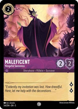 Maleficent - Vengeful Sorceress (54/204) [Shimmering Skies] Cold Foil