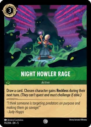 Night Howler Rage (95/204) [Shimmering Skies] Cold Foil