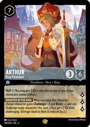 Arthur - King Victorious (194/204) [Shimmering Skies] Cold Foil