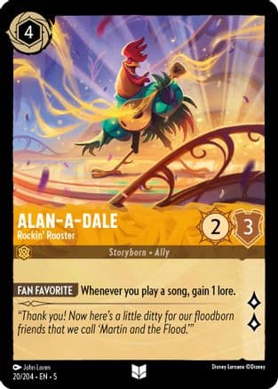 Alan-A-Dale - Rockin' Rooster (20/204) [Shimmering Skies] Cold Foil