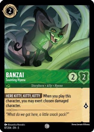 Banzai - Taunting Hyena (87/204) [Shimmering Skies] Cold Foil